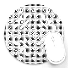 Mosaic Pattern Cyberscooty Museum Pattern Round Mousepads by Nexatart