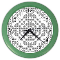 Mosaic Pattern Cyberscooty Museum Pattern Color Wall Clocks