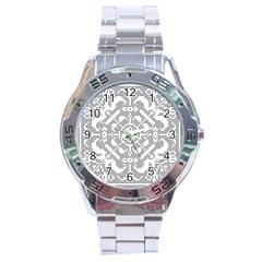 Mosaic Pattern Cyberscooty Museum Pattern Stainless Steel Analogue Watch