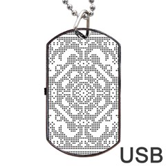 Mosaic Pattern Cyberscooty Museum Pattern Dog Tag Usb Flash (one Side) by Nexatart