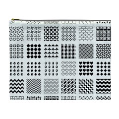 Retro Patterns Cosmetic Bag (xl) by Nexatart