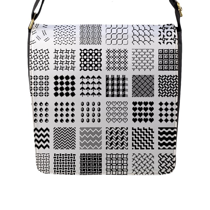 Retro Patterns Flap Messenger Bag (L) 