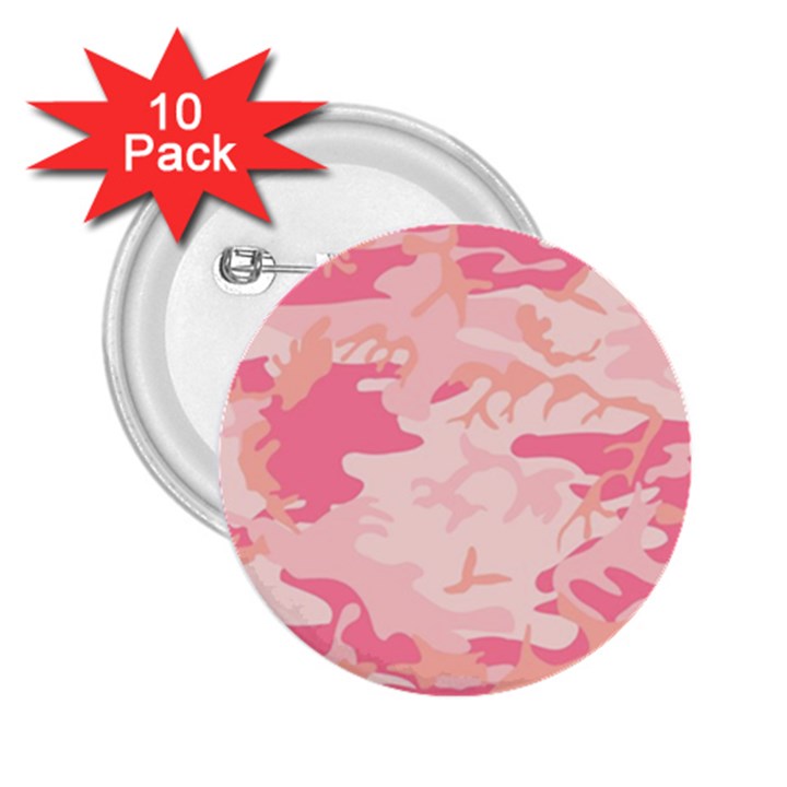 Pink Camo Print 2.25  Buttons (10 pack) 