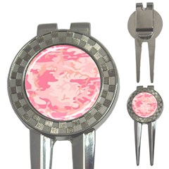 Pink Camo Print 3-in-1 Golf Divots by Nexatart