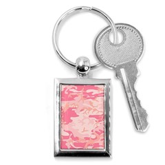 Pink Camo Print Key Chains (rectangle)  by Nexatart