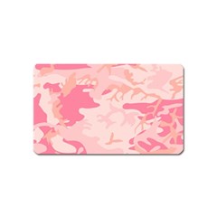 Pink Camo Print Magnet (name Card) by Nexatart