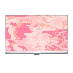 Pink Camo Print Business Card Holders by Nexatart