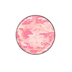 Pink Camo Print Hat Clip Ball Marker (10 Pack) by Nexatart