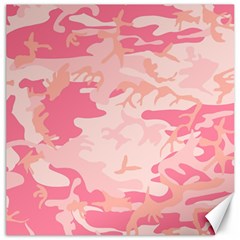 Pink Camo Print Canvas 20  X 20   by Nexatart