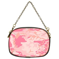 Pink Camo Print Chain Purses (two Sides)  by Nexatart