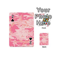 Pink Camo Print Playing Cards 54 (mini)  by Nexatart