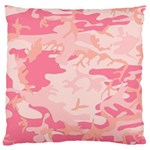 Pink Camo Print Large Cushion Case (One Side) Front