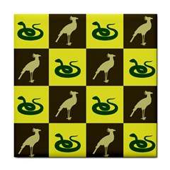 Bird And Snake Pattern Tile Coasters by Nexatart