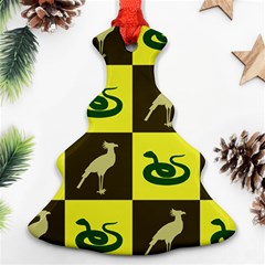 Bird And Snake Pattern Ornament (christmas Tree)  by Nexatart