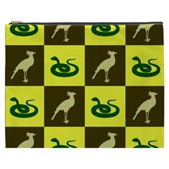 Bird And Snake Pattern Cosmetic Bag (xxxl)  by Nexatart