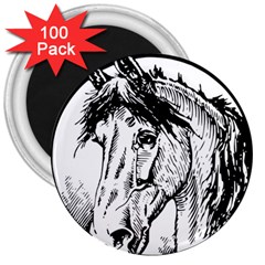 Framed Horse 3  Magnets (100 Pack) by Nexatart