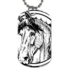 Framed Horse Dog Tag (one Side) by Nexatart