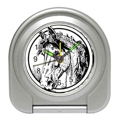 Framed Horse Travel Alarm Clocks by Nexatart