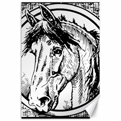 Framed Horse Canvas 24  X 36  by Nexatart