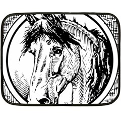 Framed Horse Fleece Blanket (mini) by Nexatart