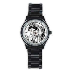 Framed Horse Stainless Steel Round Watch by Nexatart