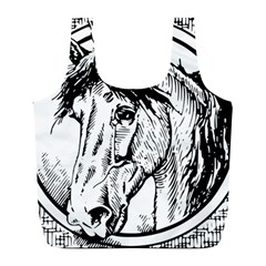 Framed Horse Full Print Recycle Bags (l) 