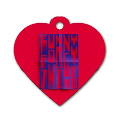 Funny Foggy Thing Dog Tag Heart (two Sides) by Nexatart