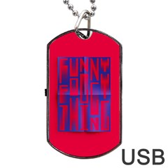 Funny Foggy Thing Dog Tag Usb Flash (one Side) by Nexatart