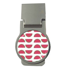 Watermelon Pattern Money Clips (round)  by Nexatart