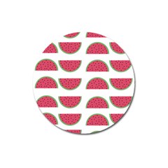 Watermelon Pattern Magnet 3  (round) by Nexatart