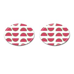 Watermelon Pattern Cufflinks (oval) by Nexatart