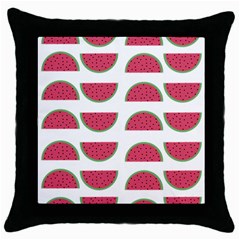 Watermelon Pattern Throw Pillow Case (black) by Nexatart