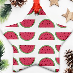 Watermelon Pattern Star Ornament (two Sides) by Nexatart