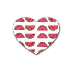 Watermelon Pattern Heart Coaster (4 Pack) 