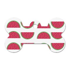 Watermelon Pattern Dog Tag Bone (one Side) by Nexatart