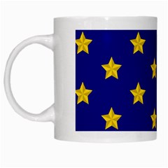 Star Pattern White Mugs by Nexatart