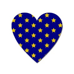 Star Pattern Heart Magnet by Nexatart