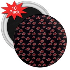 Cloud Red Brown 3  Magnets (10 Pack)  by Mariart