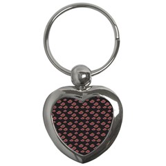 Cloud Red Brown Key Chains (heart)  by Mariart