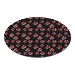 Cloud Red Brown Oval Magnet