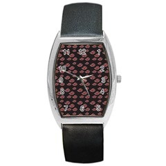 Cloud Red Brown Barrel Style Metal Watch by Mariart