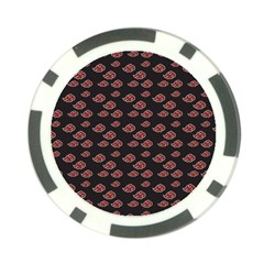 Cloud Red Brown Poker Chip Card Guard by Mariart