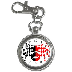 Face Mask Red Black Plaid Triangle Wave Chevron Key Chain Watches by Mariart