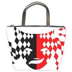 Face Mask Red Black Plaid Triangle Wave Chevron Bucket Bags by Mariart