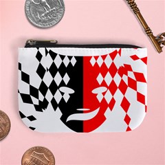 Face Mask Red Black Plaid Triangle Wave Chevron Mini Coin Purses by Mariart