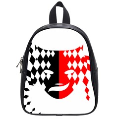 Face Mask Red Black Plaid Triangle Wave Chevron School Bags (small)  by Mariart