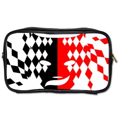 Face Mask Red Black Plaid Triangle Wave Chevron Toiletries Bags 2-side by Mariart