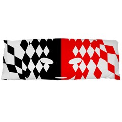 Face Mask Red Black Plaid Triangle Wave Chevron Body Pillow Case Dakimakura (two Sides)