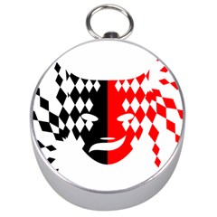 Face Mask Red Black Plaid Triangle Wave Chevron Silver Compasses