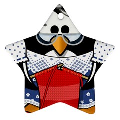 Grandma Penguin Ornament (star) by Nexatart